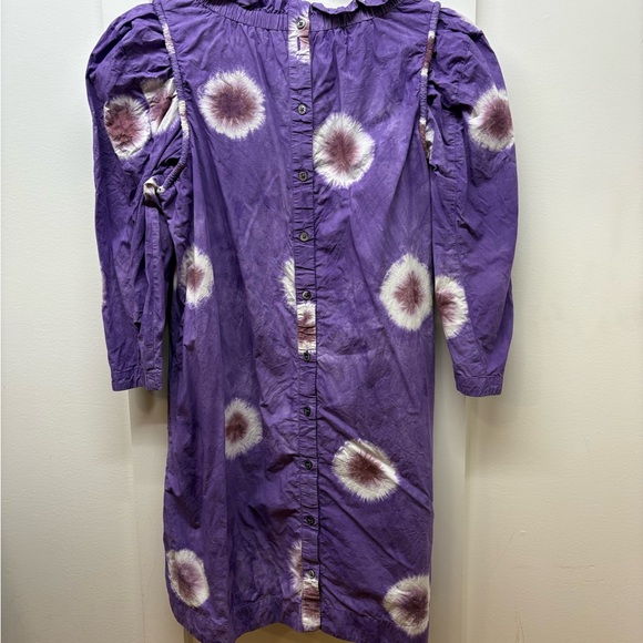 Sea New York Purple and White Long Sleeve Tie Dye Dress - Picture 3 of 4